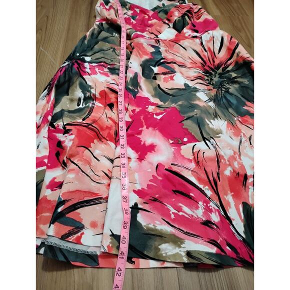 Lane Bryant Sz 16 Sleeveless Floral Dress Multicolor Fit And Flare Summer - Picture 3 of 9